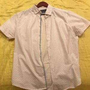 Denim and flower large shirt men